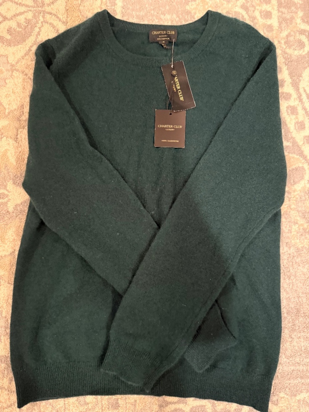 Charter Club Women's Long-Sleeve Crewneck Sweater - Picture 3 of 5